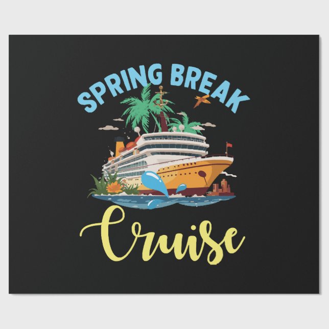 Spring Break Cruise Wrapping Paper (Flat)