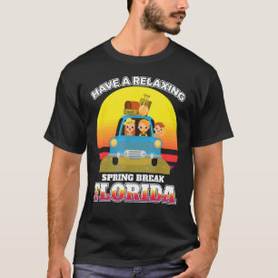 Spring Break Florida Car Travel Vacation Mode T-Shirt