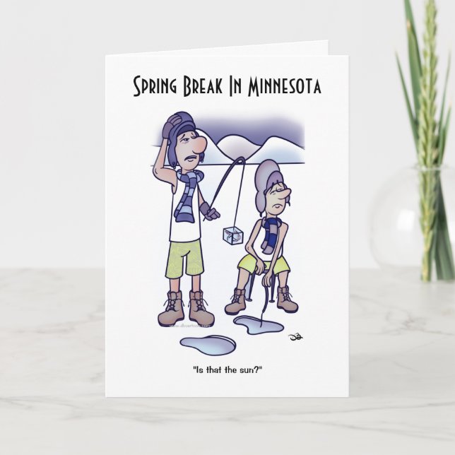 Spring Break Folded Greeting Card (Front)