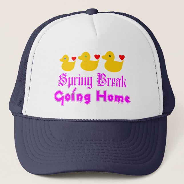 ♫♥Spring Break-Going Home Cute Ducks Trucker Hat♥♪ Hat (Front)