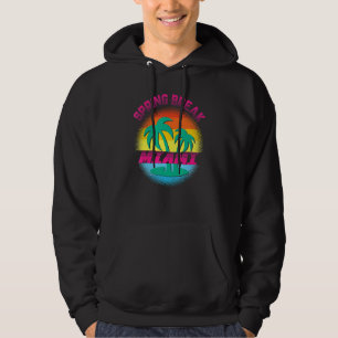 Spring Break Miami Sunset Vintage Matching Women M Hoodie