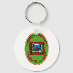 Spring Break Never Ends Key Ring