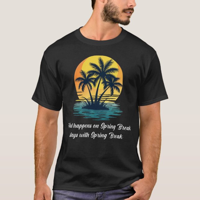 Spring Break Palm Tree Party Tee (Front)