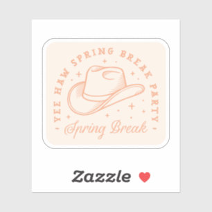 Spring break party cowgirl theme peach aesthetic