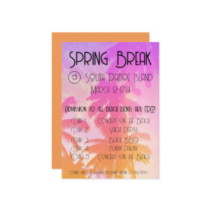 Spring Break Party Invitation