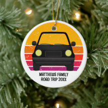 Spring Break Road Trip Sunset Custom Christmas