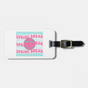 Spring Break Smiley Design Luggage Tag