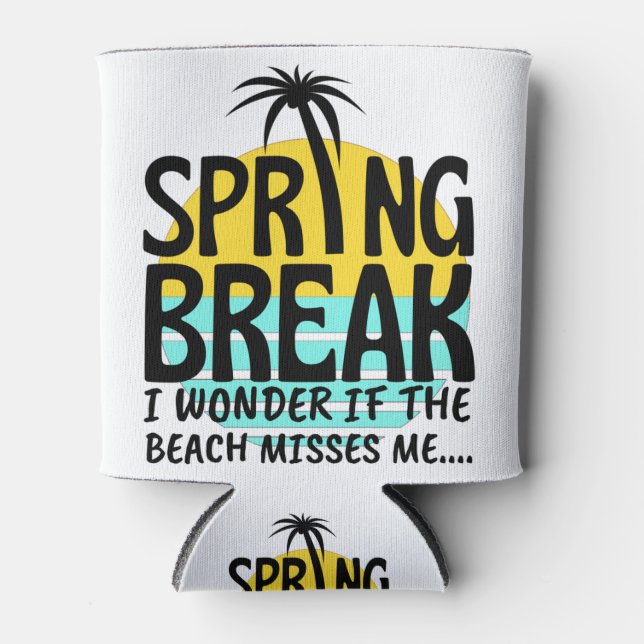 Spring Break Spring Season Can Cooler (Front)