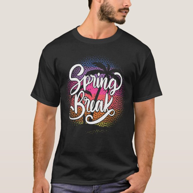 Spring Break Squad 2022 Retro Spring Break Beach S T-Shirt (Front)