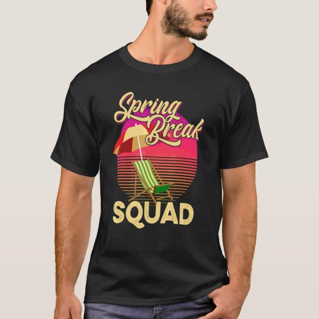 Spring Break Squad 2022 Retro Spring Break Beach S T-Shirt (Front)