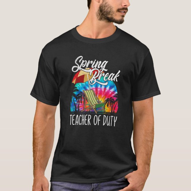 Spring Break Squad 2022 Retro Spring Break Teacher T-Shirt (Front)