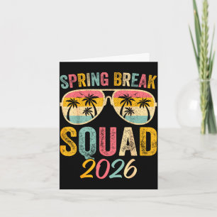 Spring break squad 2026 friends family matching card