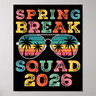 Spring Break Squad 2026 Funny Vintage Team Family Poster