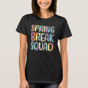 Spring Break Squad Beach Colourful Tie Dye Spring T-Shirt