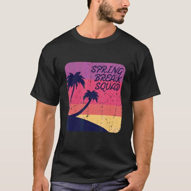 Spring Break Squad Family Matching Group Vacation  T-Shirt (Front)
