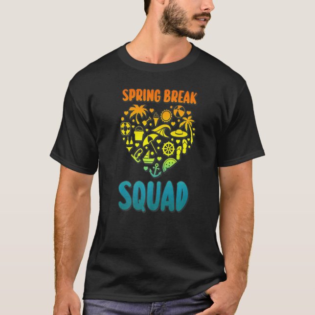 Spring Break Squad Family Matching Group Vacation  T-Shirt (Front)