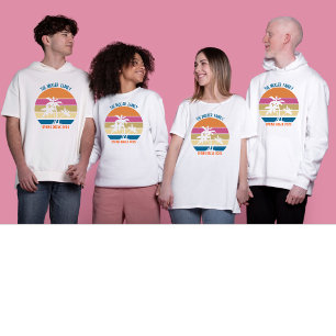Spring Break Trip Beach Sunset Custom Family T-Shirt