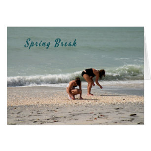 Spring Break Vacation Card at the Beach