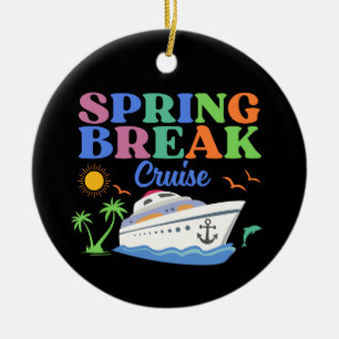 Spring Break Vacation Men's Basic T-Shirt Ceramic Ornament