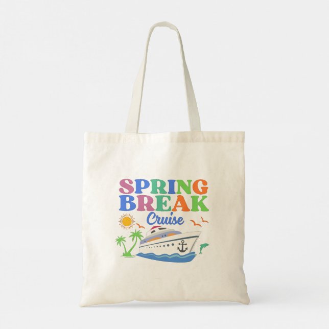 Spring Break Vacation Men's Basic T-Shirt Tote Bag (Back)