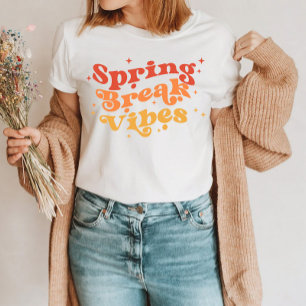 Spring Break Vibes Retro Colour Fun Trendy T-Shirt
