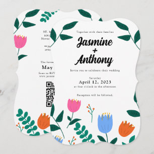 Spring Breeze Patch Wedding Invitation