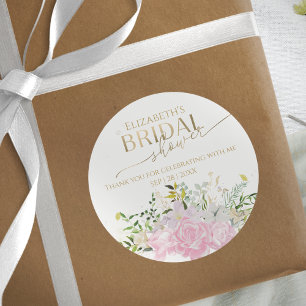 Spring Bridal Shower thank you Sticker wildflower