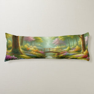 Spring brook with flowers body cushion