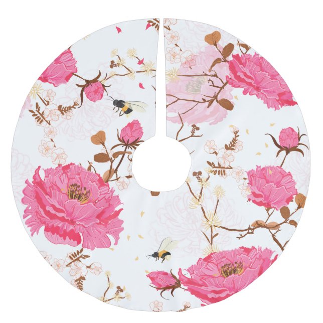 spring brushed polyester tree skirt (Front)