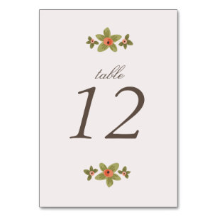 Spring Buds Table Number Cards