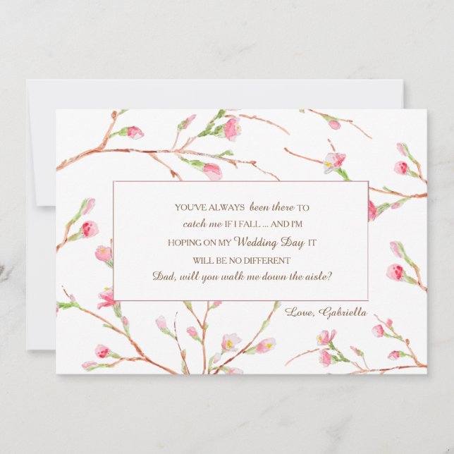 Spring Buds Wedding Request Card (Front)
