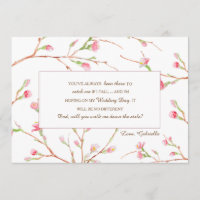Spring Buds Wedding Request Card
