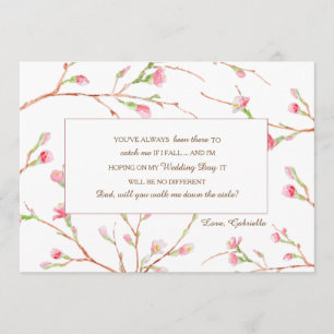 Spring Buds Wedding Request Card