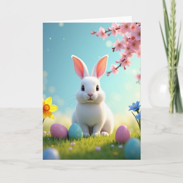 Spring Bunny Celebration Card (Front)