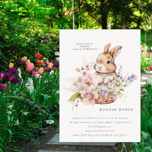 Spring Bunny   Easter   Egg Hunt   Baby   Brunch Invitation