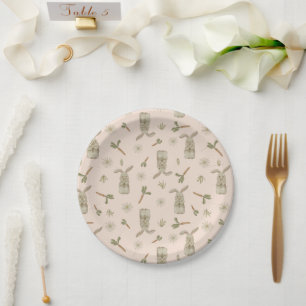 Spring Bunny Paper Plate