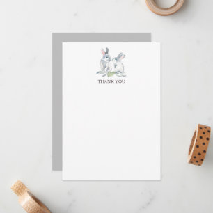 Spring Bunny Personalised Stationery Thank You Card
