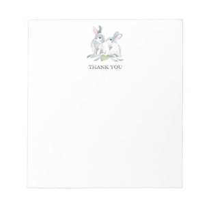 Spring Bunny Personalized Stationery Thank You Notepad