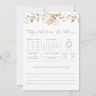 Spring Bunny Predictions Advice Baby Shower Game