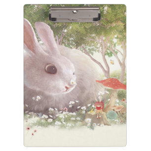 Spring Bunny: Realistic Rabbit in Flower Garden Ar Clipboard