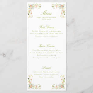 Spring Bunny Tea with Mum-to-be Baby Shower Menu