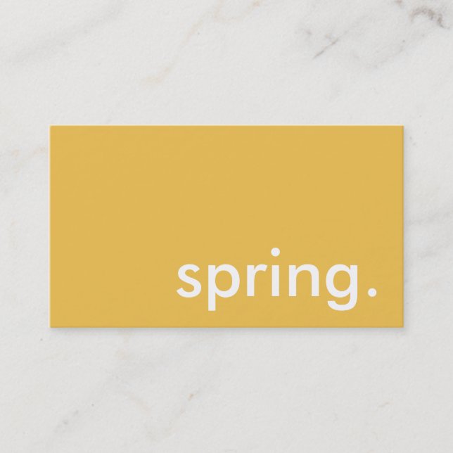 spring. business card (Front)