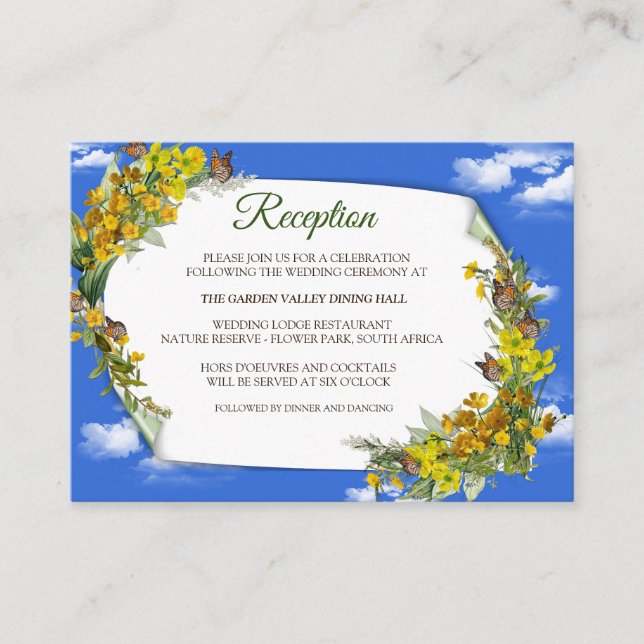 Spring Buttercup Flowers Enclosure Card (Front)