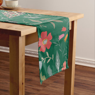 Spring Butterflies Flowers Garden Table Runner