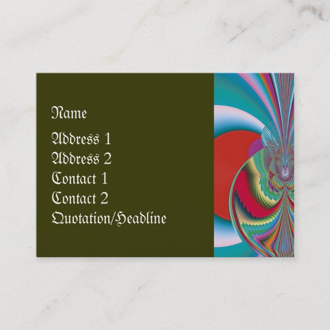 Spring Butterfly Abstract Colour Burst Art Business Card (Front)