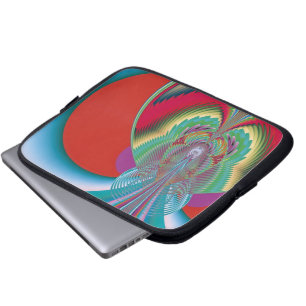 Spring Butterfly Abstract Colour Burst Art Laptop Sleeve
