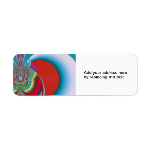 Spring Butterfly Abstract Colour Burst Art Return Address Label