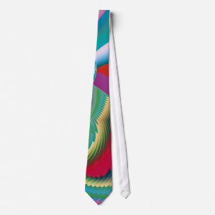 Spring Butterfly Abstract Colour Burst Art Tie