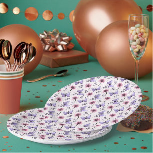 Spring Butterfly Floral Gift   Paper Plate