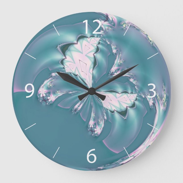 Spring Butterfly Large Clock (Front)